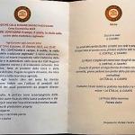 Il menu della serata