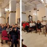 Accademici e pubblico nel salone degli Specchi del palazzo dei Leoni