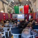 Un momento della presentazione a bordo del pattugliatore Libra