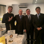 Da sin. Chef Roberto Carturan, Alfredo Carturan, Delegato Pennetta, Console Generale Luis Cavalieri