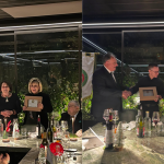 La consegna del Diploma di cucina eccellente alla titolare e allo chef.