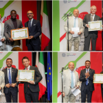 Premiazione vincitore categoria “appassionati” con il Legato ed il Vice-Presidente della regione Puglia R. Piemontese; i tre premiati ex-aequo con Legato, Vice Presidente Puglia, Console Generale