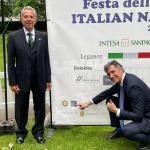 Giardini Grosvenor Square il Delegato con Marco Cappuccino dell'Ufficio Stampa dell'Ambasciata
